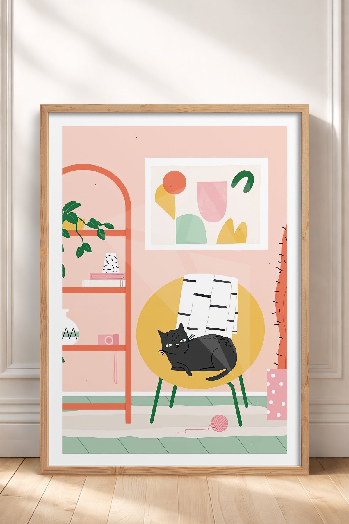 HOMEPACK Ahşap Çerçeveli Tablo Çerçeveli Poster Sanatsal Modern Duvar Dekoru TK-735