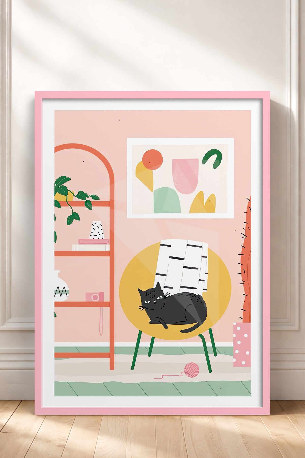 HOMEPACK Ahşap Çerçeveli Tablo Çerçeveli Poster Sanatsal Modern Duvar Dekoru TK-735
