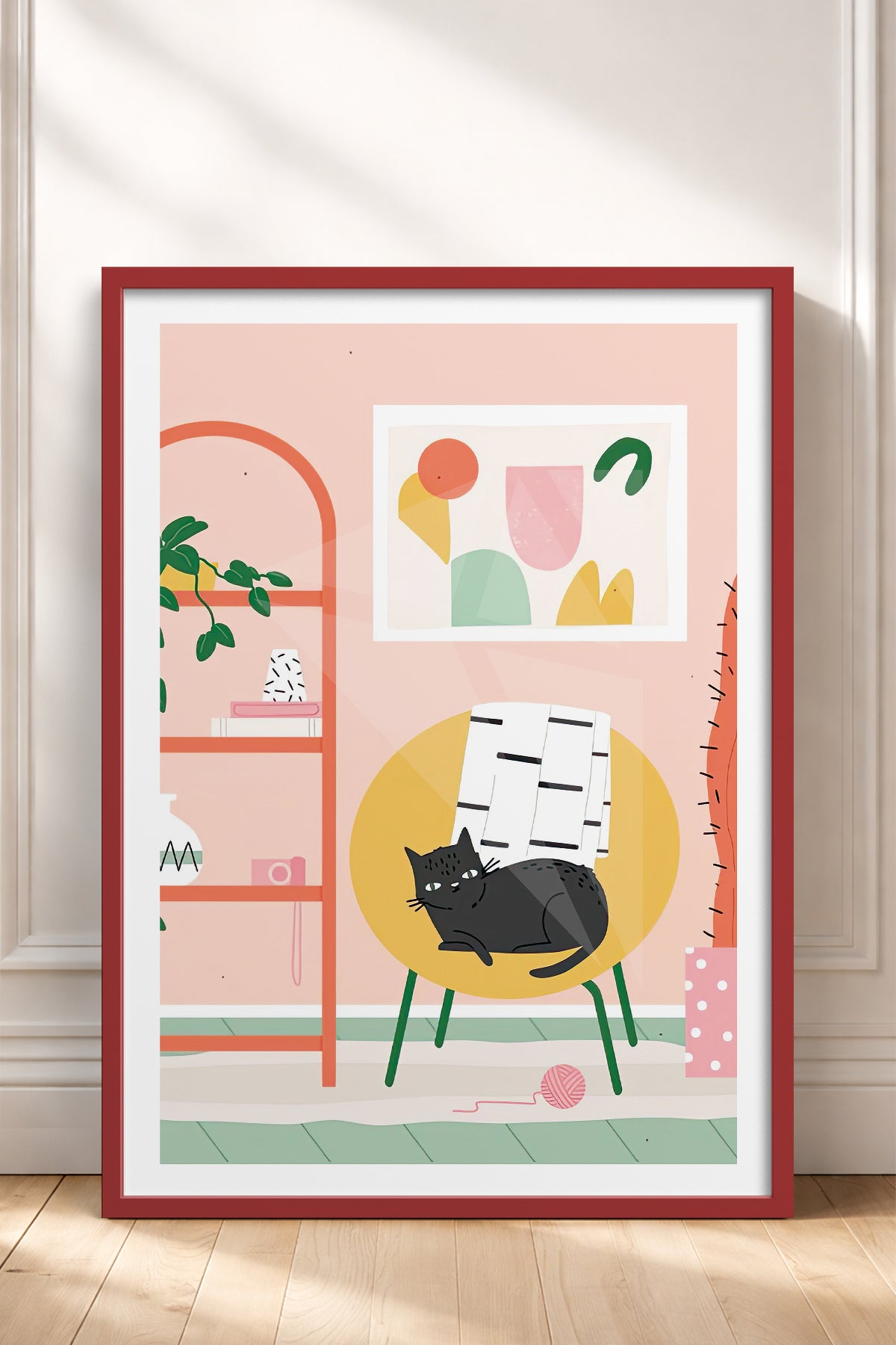 HOMEPACK Ahşap Çerçeveli Tablo Çerçeveli Poster Sanatsal Modern Duvar Dekoru TK-735