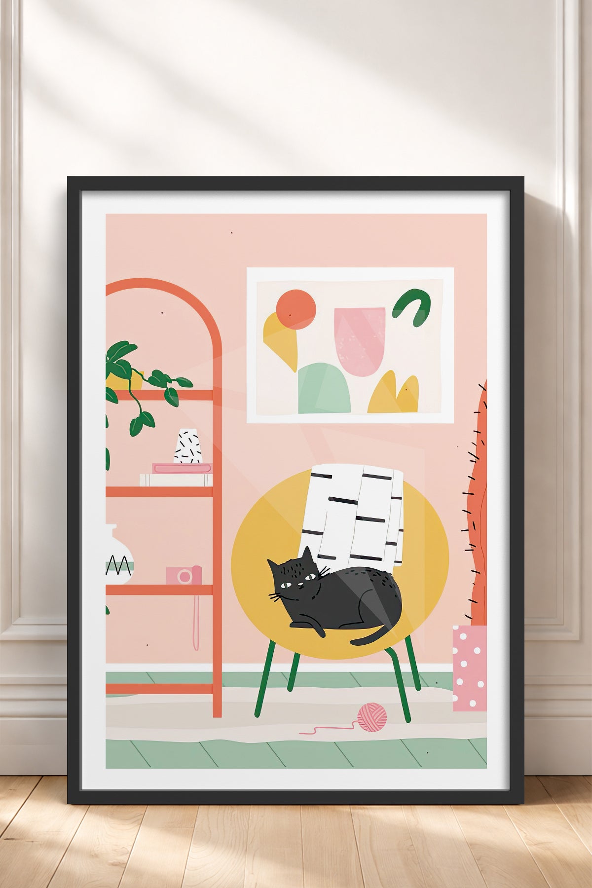 HOMEPACK Ahşap Çerçeveli Tablo Çerçeveli Poster Sanatsal Modern Duvar Dekoru TK-735