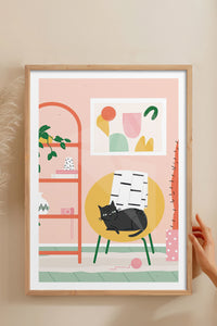 HOMEPACK Ahşap Çerçeveli Tablo Çerçeveli Poster Sanatsal Modern Duvar Dekoru TK-735