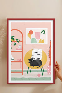 HOMEPACK Ahşap Çerçeveli Tablo Çerçeveli Poster Sanatsal Modern Duvar Dekoru TK-735