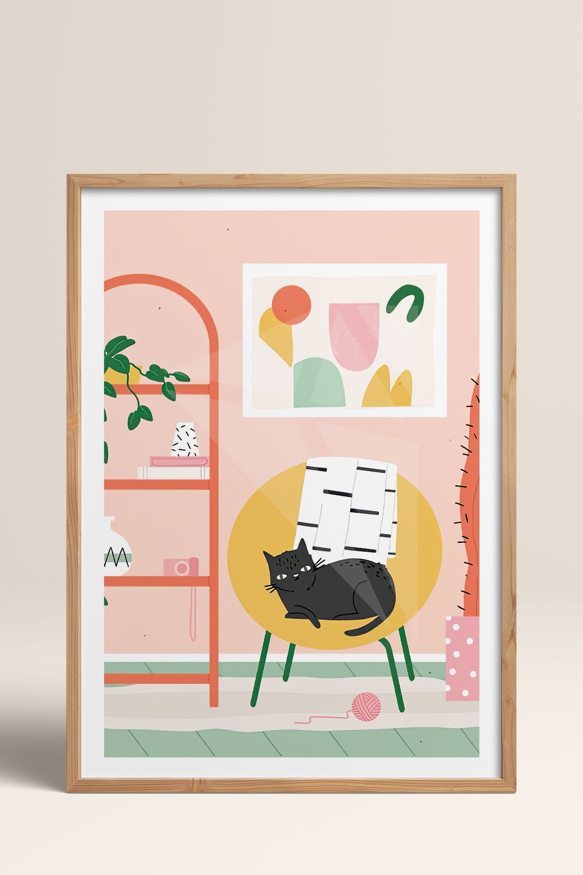 HOMEPACK Ahşap Çerçeveli Tablo Çerçeveli Poster Sanatsal Modern Duvar Dekoru TK-735