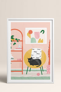HOMEPACK Ahşap Çerçeveli Tablo Çerçeveli Poster Sanatsal Modern Duvar Dekoru TK-735