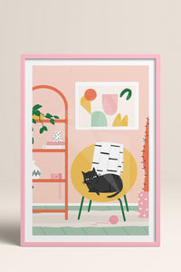 HOMEPACK Ahşap Çerçeveli Tablo Çerçeveli Poster Sanatsal Modern Duvar Dekoru TK-735