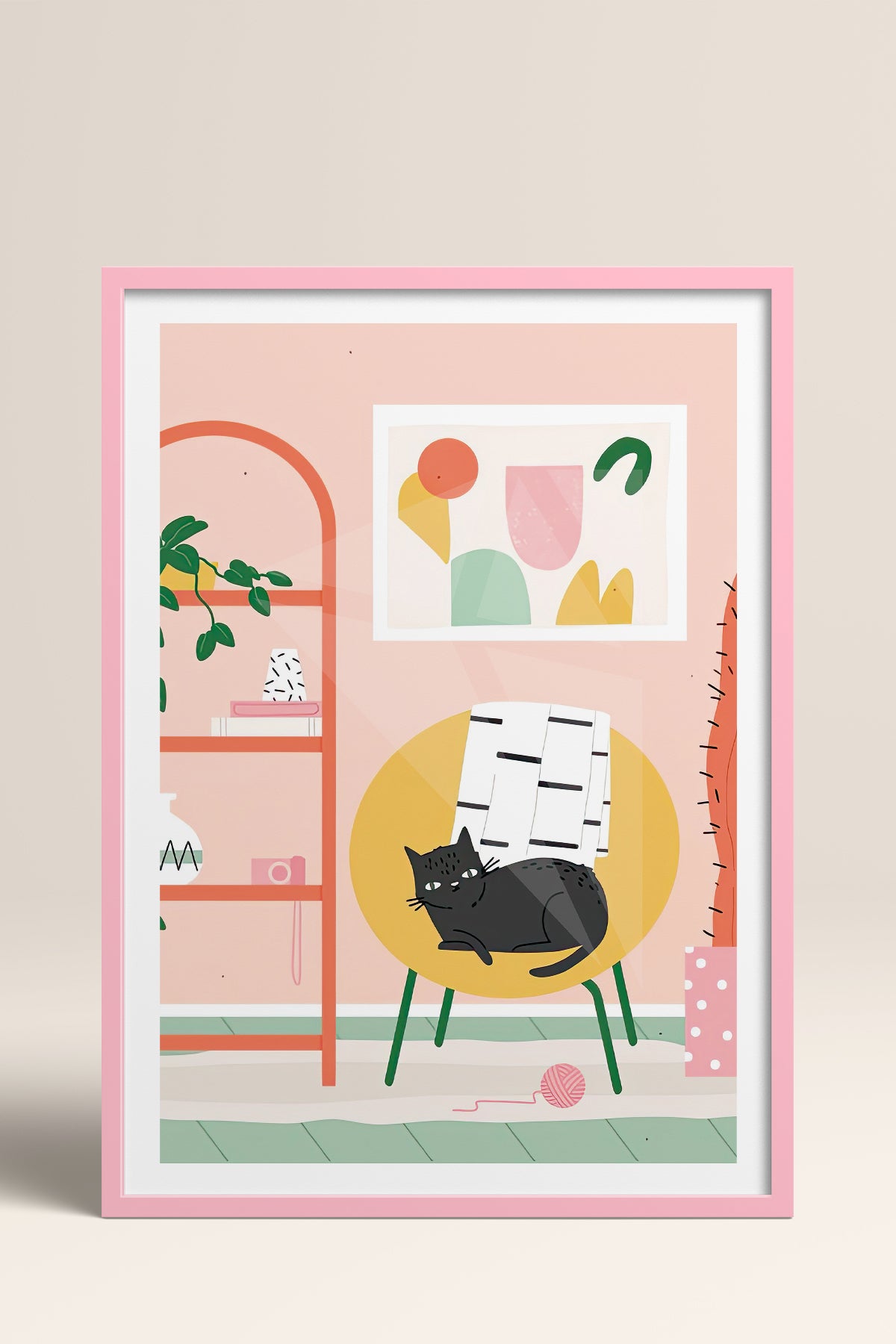 HOMEPACK Ahşap Çerçeveli Tablo Çerçeveli Poster Sanatsal Modern Duvar Dekoru TK-735