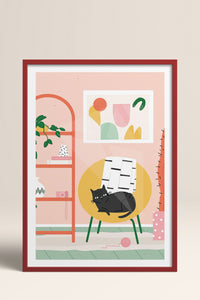 HOMEPACK Ahşap Çerçeveli Tablo Çerçeveli Poster Sanatsal Modern Duvar Dekoru TK-735