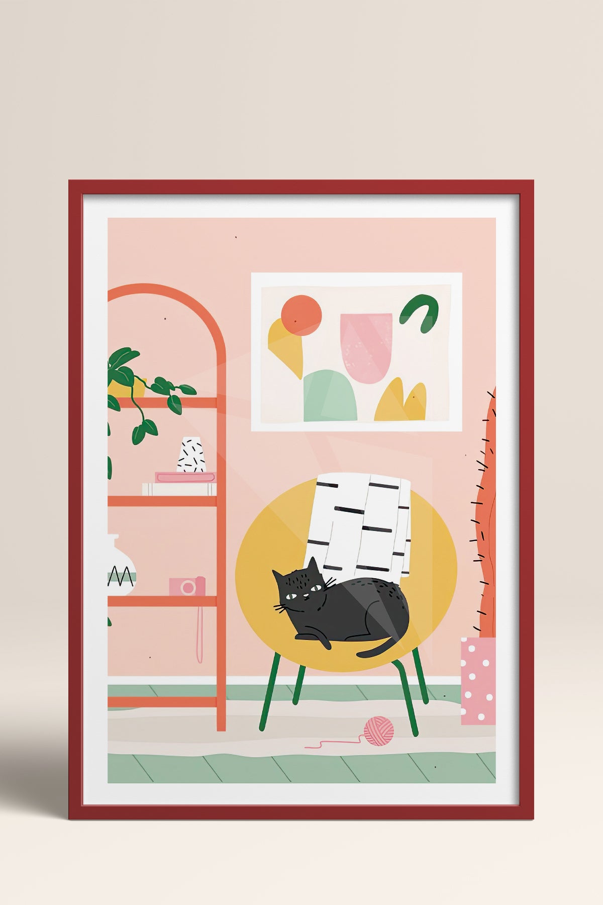 HOMEPACK Ahşap Çerçeveli Tablo Çerçeveli Poster Sanatsal Modern Duvar Dekoru TK-735