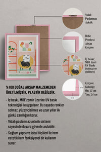 HOMEPACK Ahşap Çerçeveli Tablo Çerçeveli Poster Sanatsal Modern Duvar Dekoru TK-735