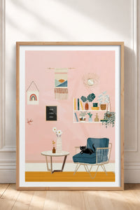 HOMEPACK Ahşap Çerçeveli Tablo Çerçeveli Poster Sanatsal Modern Duvar Dekoru TK-736