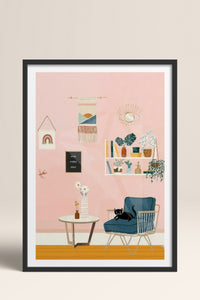 HOMEPACK Ahşap Çerçeveli Tablo Çerçeveli Poster Sanatsal Modern Duvar Dekoru TK-736