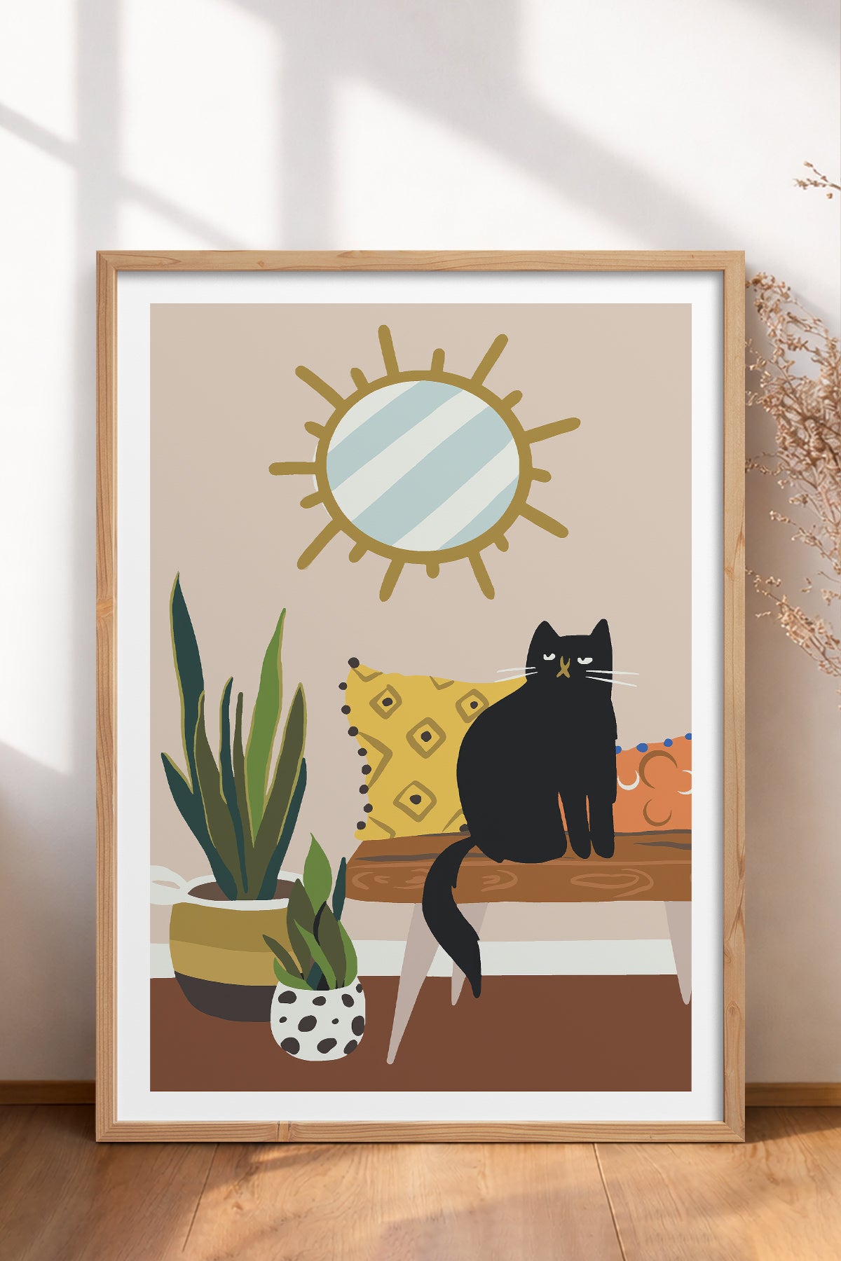 HOMEPACK Ahşap Çerçeveli Tablo Çerçeveli Poster Sanatsal Modern Duvar Dekoru TK-737