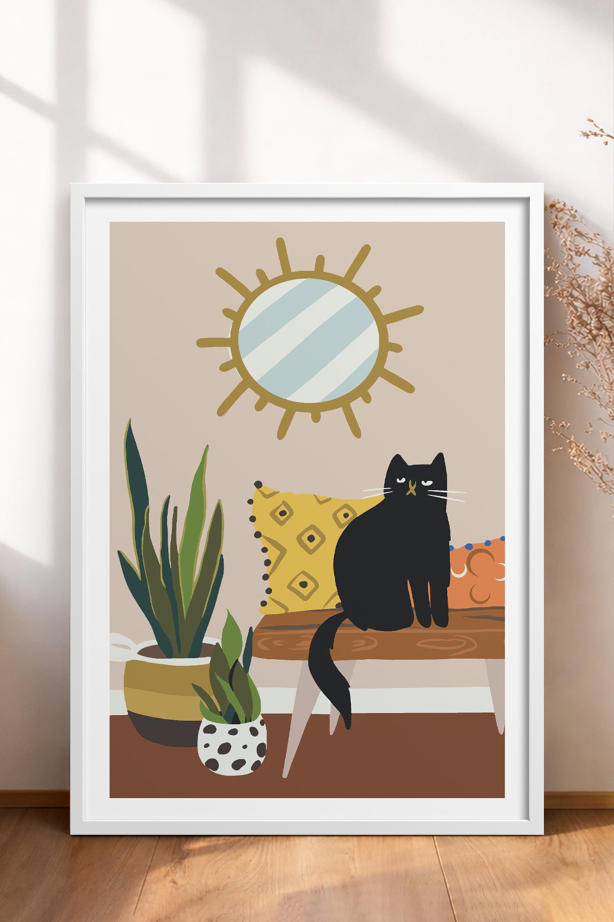 HOMEPACK Ahşap Çerçeveli Tablo Çerçeveli Poster Sanatsal Modern Duvar Dekoru TK-737