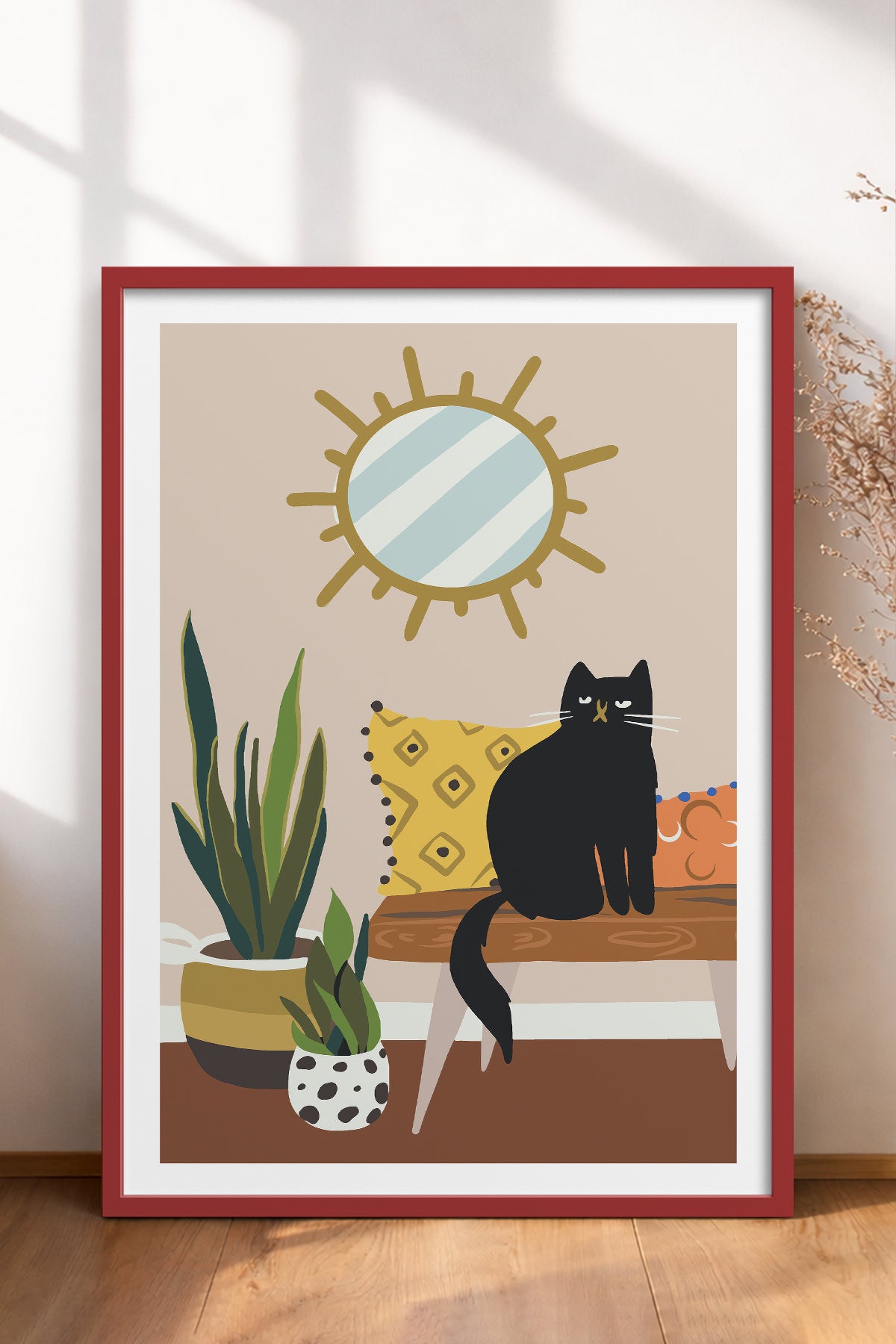 HOMEPACK Ahşap Çerçeveli Tablo Çerçeveli Poster Sanatsal Modern Duvar Dekoru TK-737