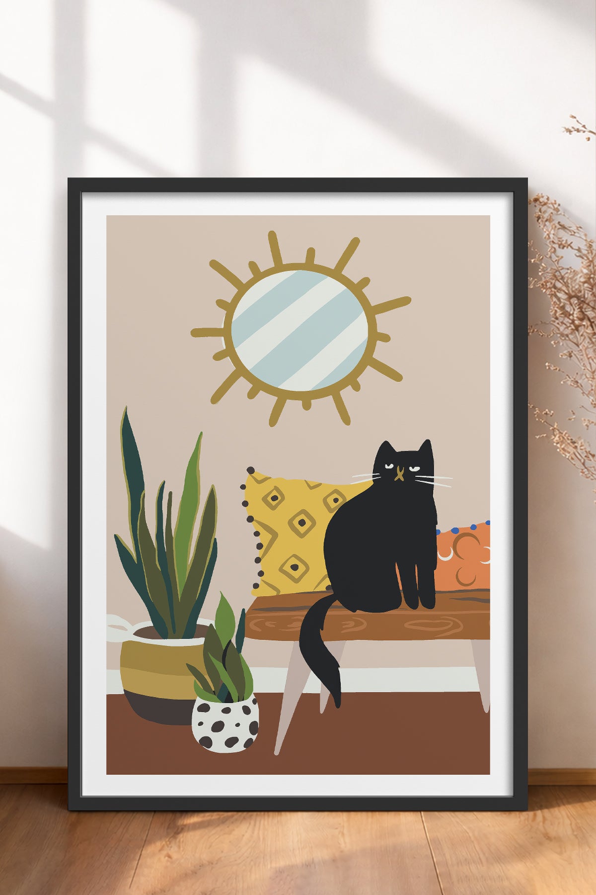 HOMEPACK Ahşap Çerçeveli Tablo Çerçeveli Poster Sanatsal Modern Duvar Dekoru TK-737