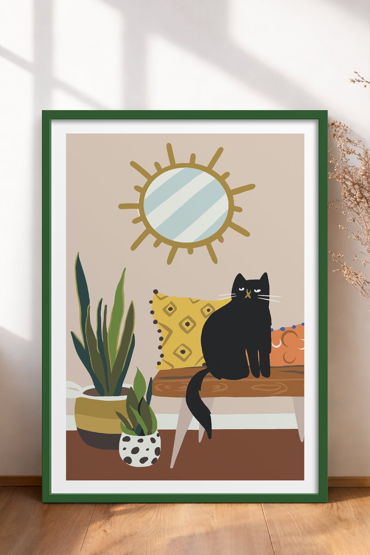 HOMEPACK Ahşap Çerçeveli Tablo Çerçeveli Poster Sanatsal Modern Duvar Dekoru TK-737