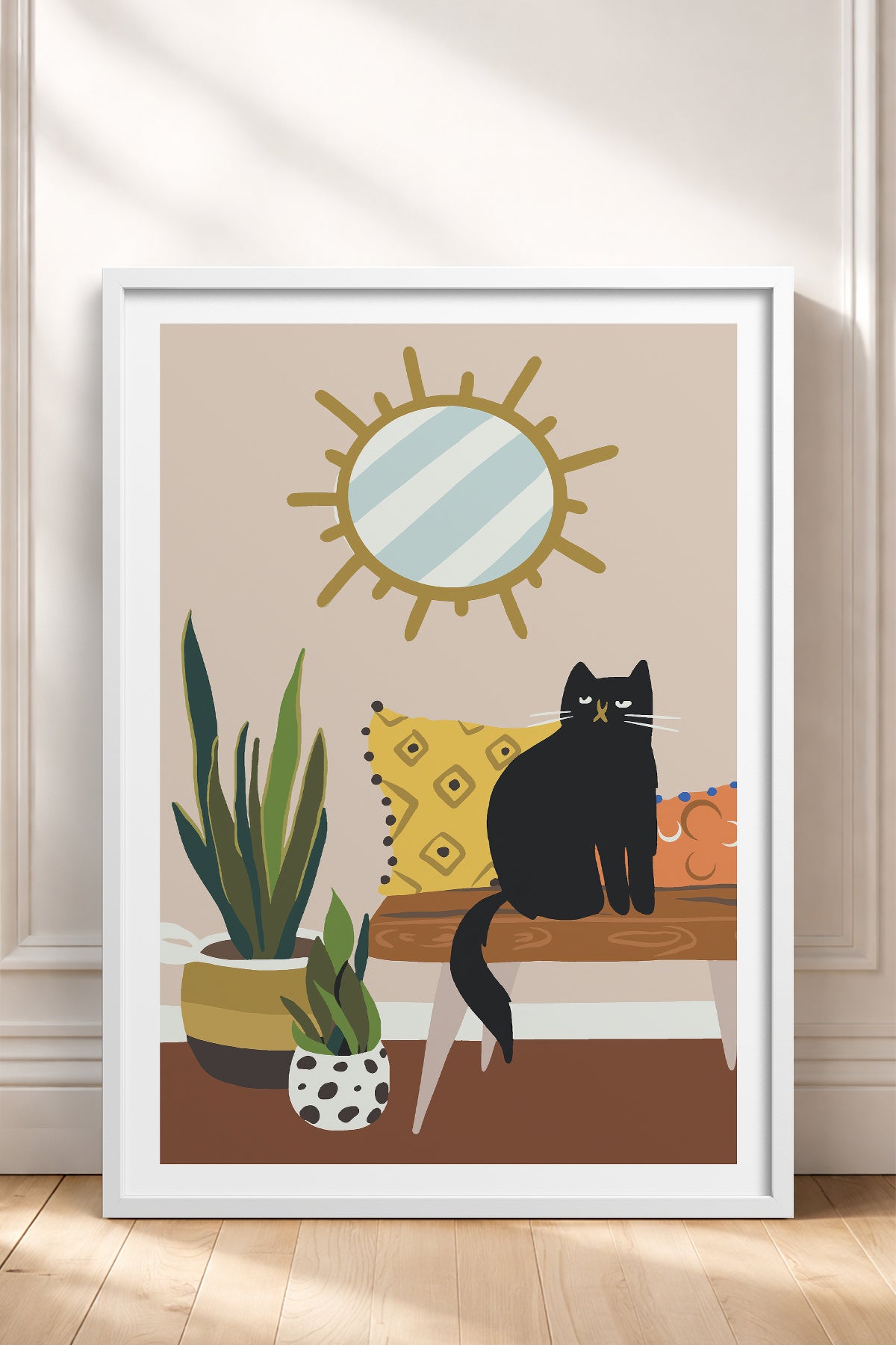 HOMEPACK Ahşap Çerçeveli Tablo Çerçeveli Poster Sanatsal Modern Duvar Dekoru TK-737