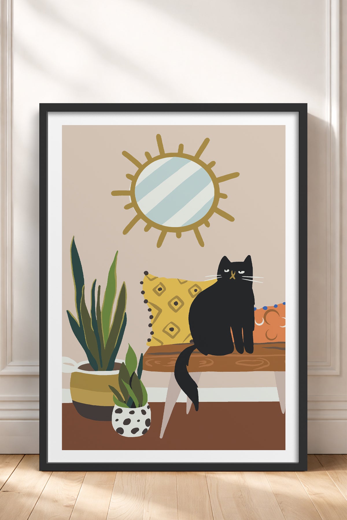 HOMEPACK Ahşap Çerçeveli Tablo Çerçeveli Poster Sanatsal Modern Duvar Dekoru TK-737