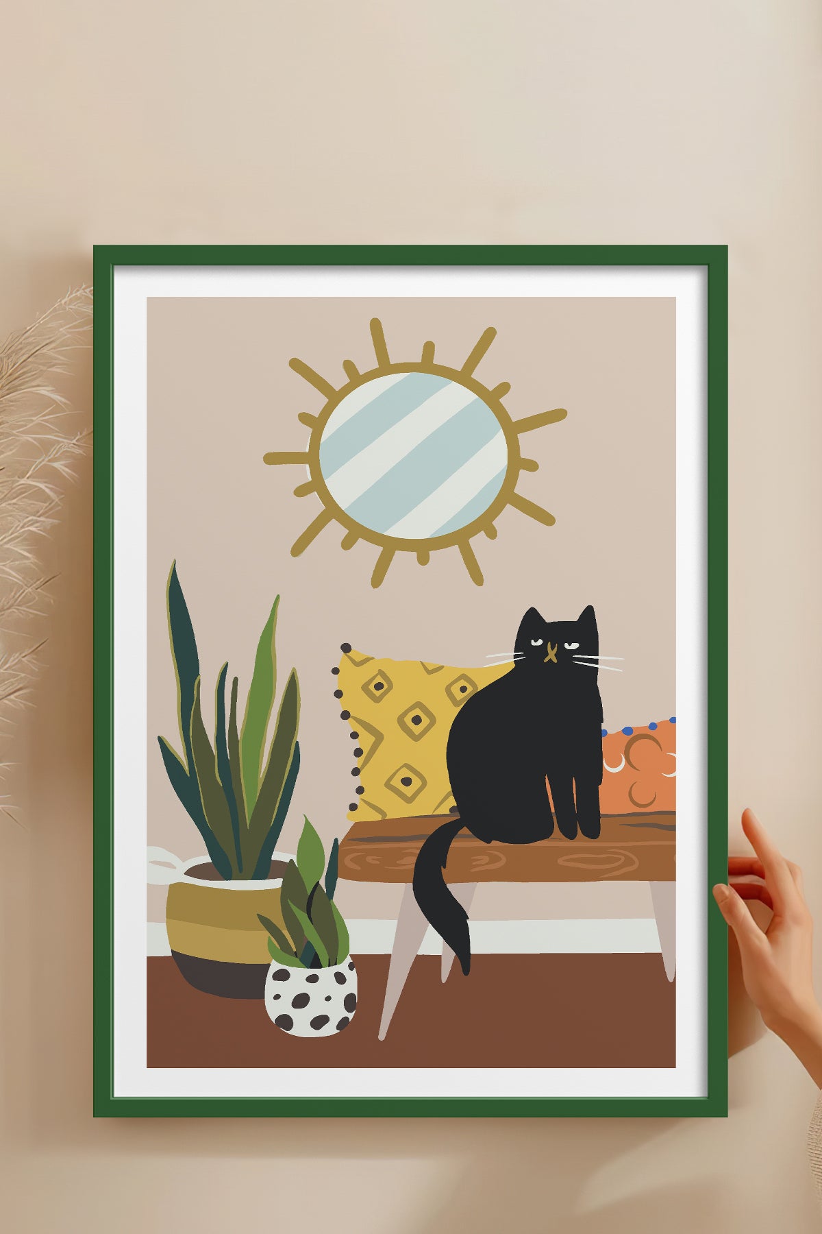 HOMEPACK Ahşap Çerçeveli Tablo Çerçeveli Poster Sanatsal Modern Duvar Dekoru TK-737