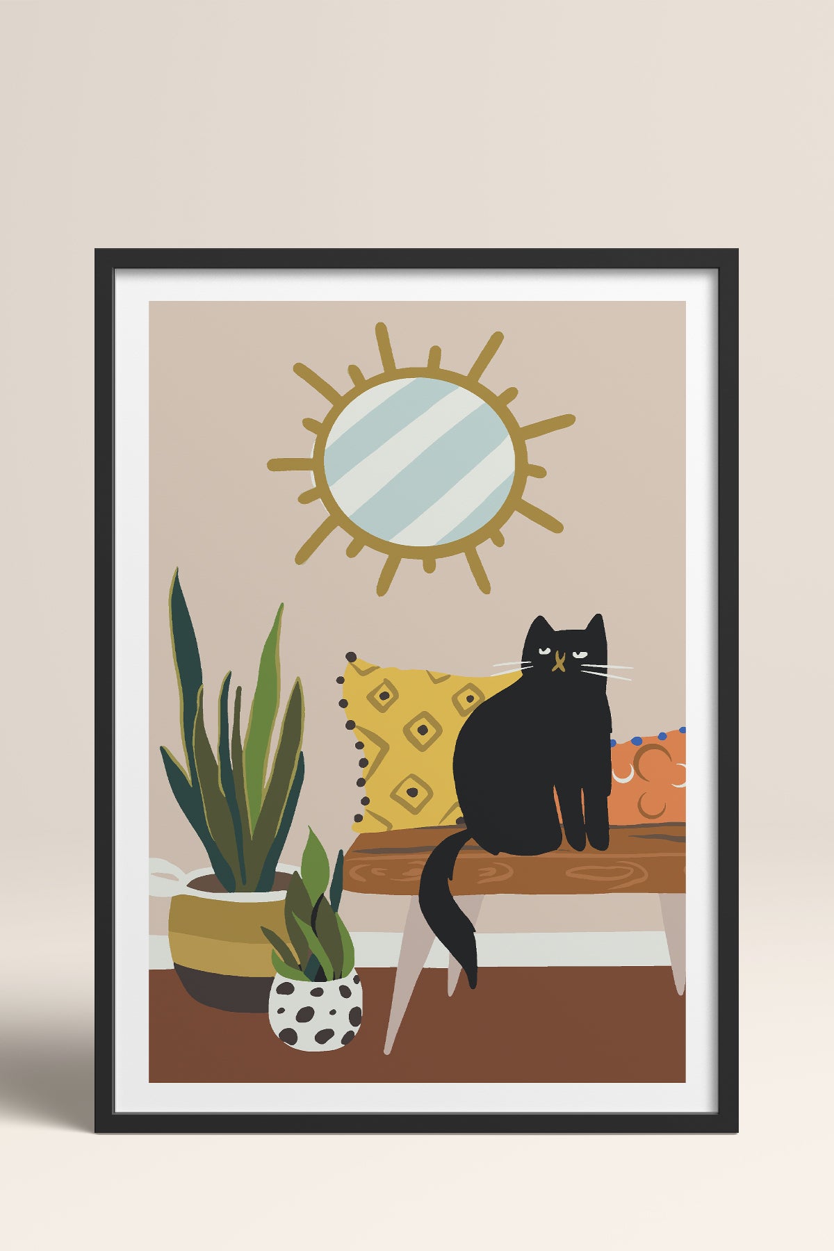 HOMEPACK Ahşap Çerçeveli Tablo Çerçeveli Poster Sanatsal Modern Duvar Dekoru TK-737