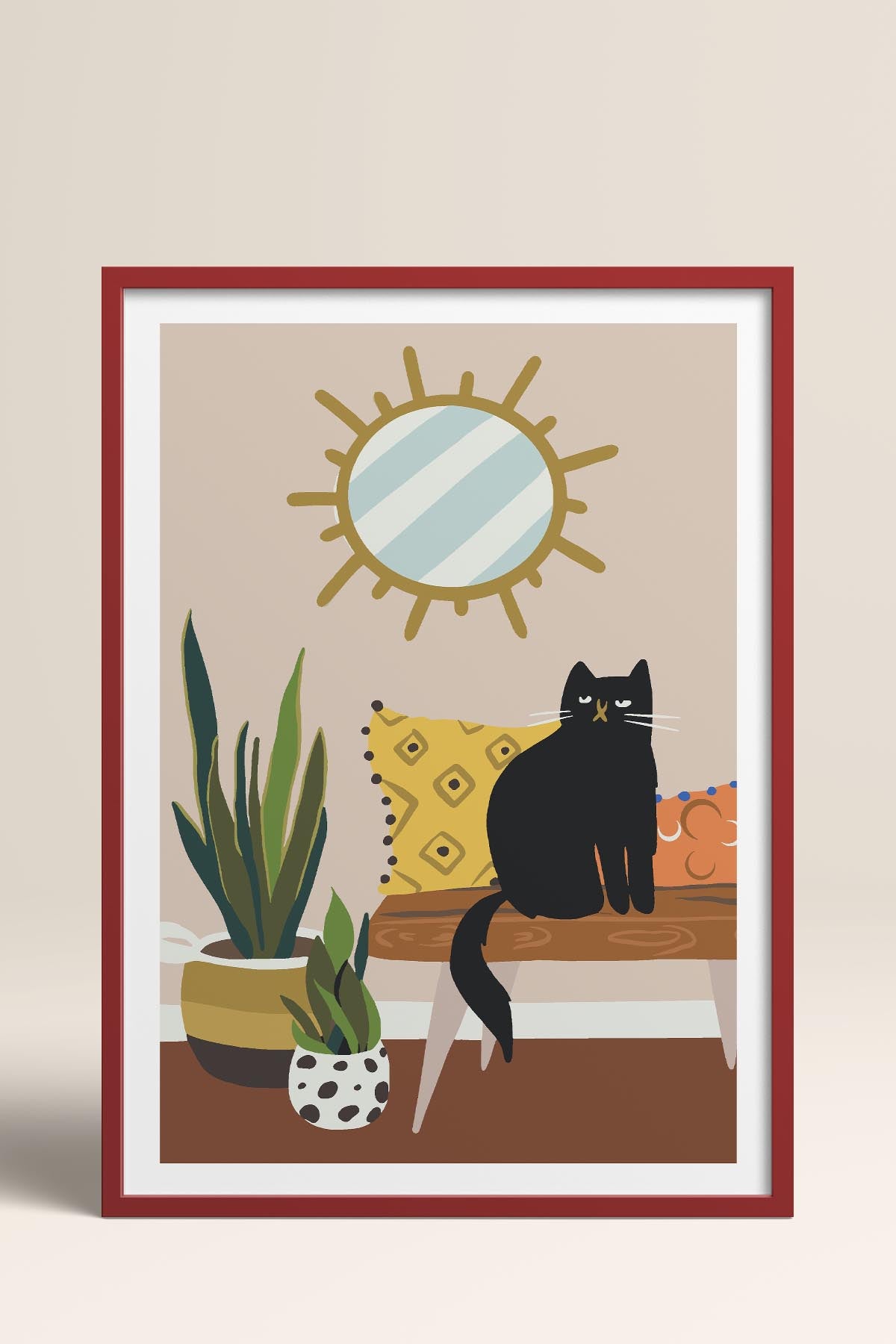 HOMEPACK Ahşap Çerçeveli Tablo Çerçeveli Poster Sanatsal Modern Duvar Dekoru TK-737