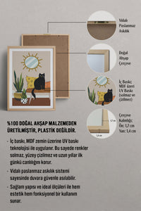 HOMEPACK Ahşap Çerçeveli Tablo Çerçeveli Poster Sanatsal Modern Duvar Dekoru TK-737