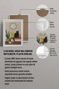 HOMEPACK Ahşap Çerçeveli Tablo Çerçeveli Poster Sanatsal Modern Duvar Dekoru TK-737