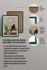 HOMEPACK Ahşap Çerçeveli Tablo Çerçeveli Poster Sanatsal Modern Duvar Dekoru TK-737