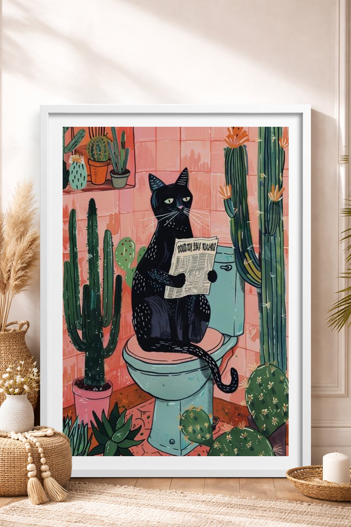HOMEPACK Ahşap Çerçeveli Tablo Çerçeveli Poster Sanatsal Modern Duvar Dekoru TK-738