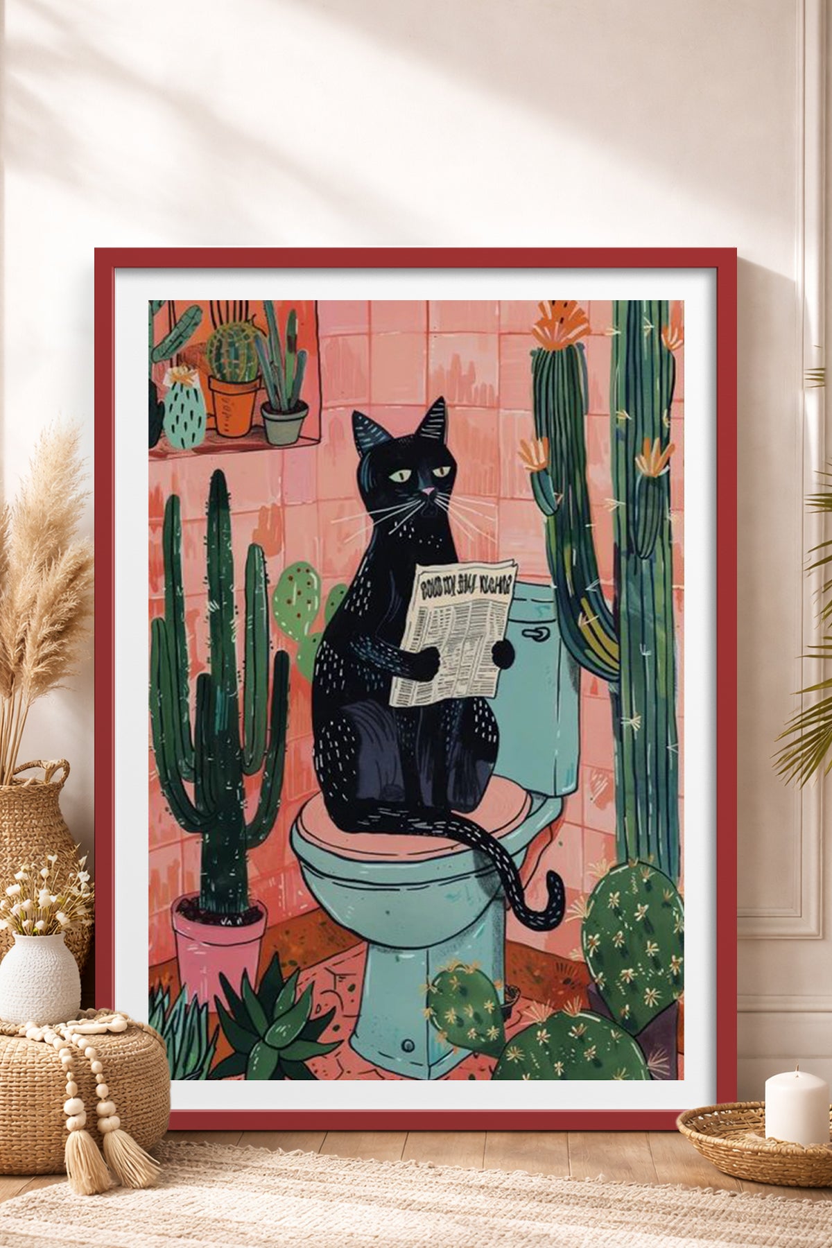 HOMEPACK Ahşap Çerçeveli Tablo Çerçeveli Poster Sanatsal Modern Duvar Dekoru TK-738