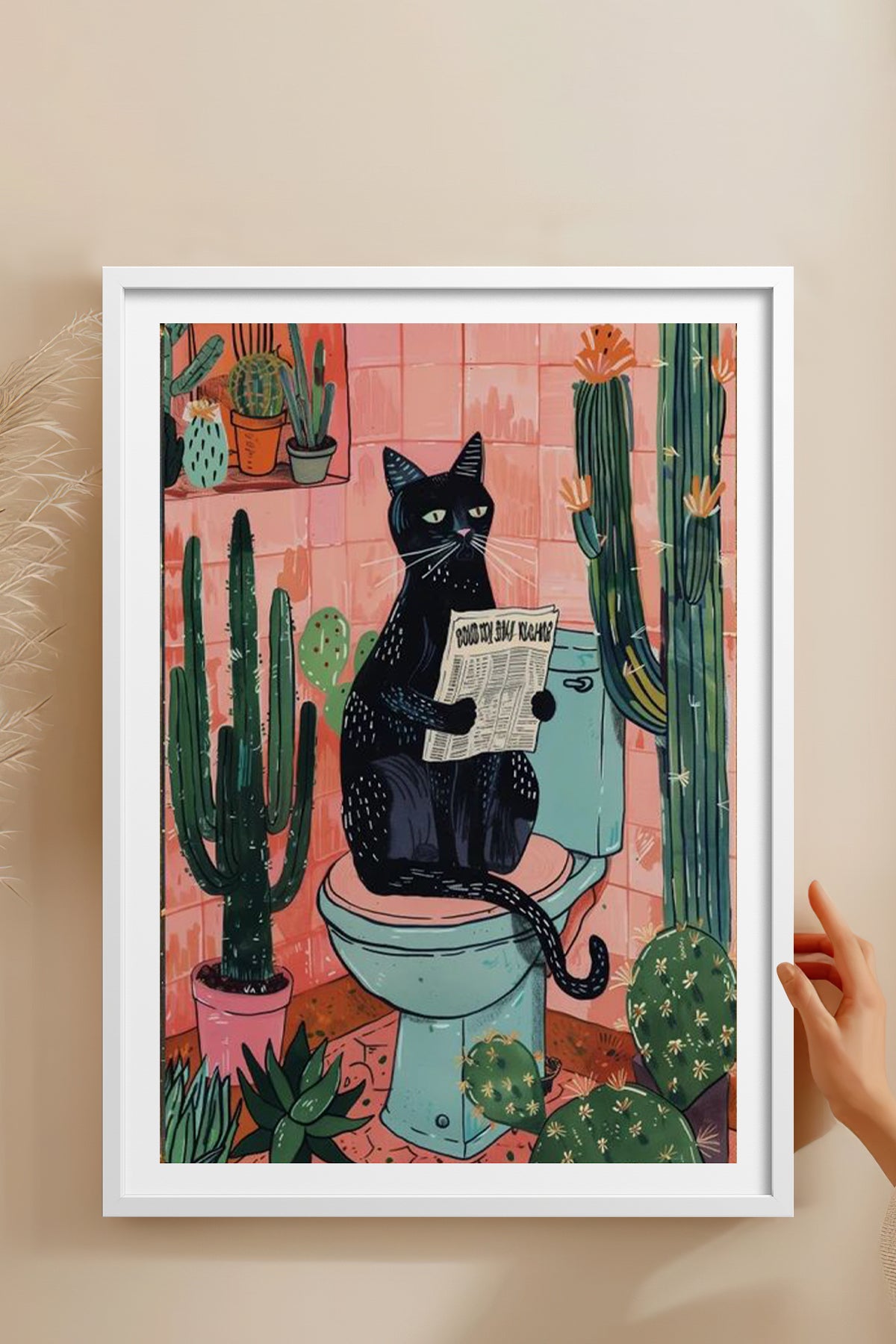 HOMEPACK Ahşap Çerçeveli Tablo Çerçeveli Poster Sanatsal Modern Duvar Dekoru TK-738
