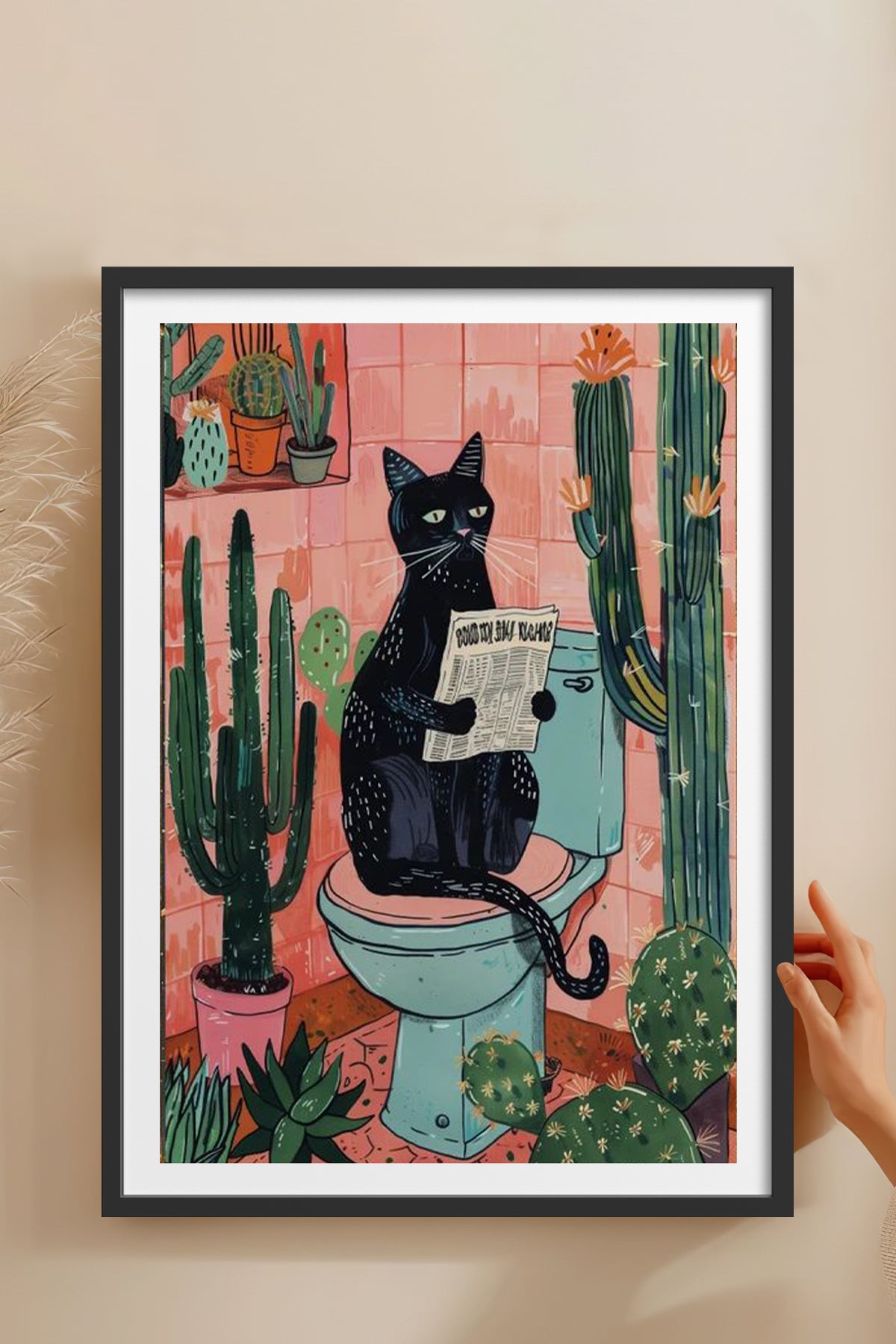 HOMEPACK Ahşap Çerçeveli Tablo Çerçeveli Poster Sanatsal Modern Duvar Dekoru TK-738