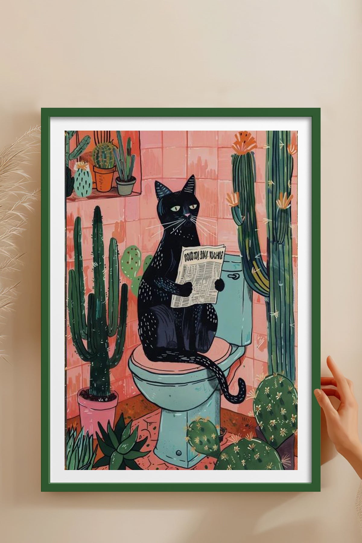 HOMEPACK Ahşap Çerçeveli Tablo Çerçeveli Poster Sanatsal Modern Duvar Dekoru TK-738