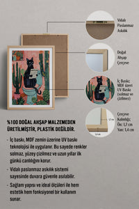 HOMEPACK Ahşap Çerçeveli Tablo Çerçeveli Poster Sanatsal Modern Duvar Dekoru TK-738