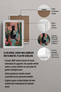 HOMEPACK Ahşap Çerçeveli Tablo Çerçeveli Poster Sanatsal Modern Duvar Dekoru TK-738