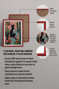 HOMEPACK Ahşap Çerçeveli Tablo Çerçeveli Poster Sanatsal Modern Duvar Dekoru TK-738