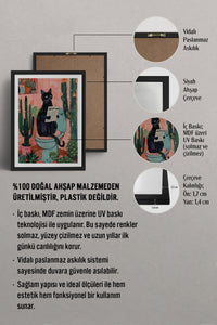 HOMEPACK Ahşap Çerçeveli Tablo Çerçeveli Poster Sanatsal Modern Duvar Dekoru TK-738