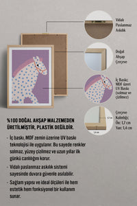 HOMEPACK Ahşap Çerçeveli Tablo Çerçeveli Poster Sanatsal Modern Duvar Dekoru TK-739