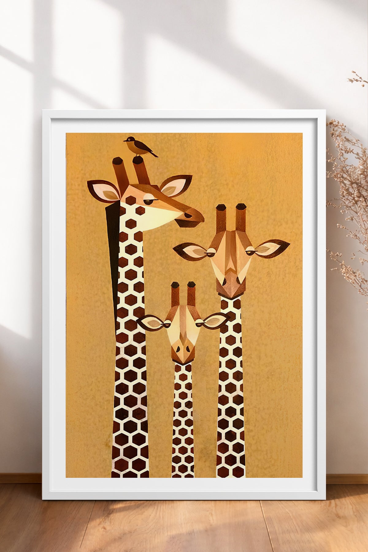 HOMEPACK Ahşap Çerçeveli Tablo Çerçeveli Poster Sanatsal Modern Duvar Dekoru TK-741