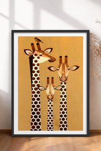 HOMEPACK Ahşap Çerçeveli Tablo Çerçeveli Poster Sanatsal Modern Duvar Dekoru TK-741