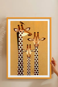 HOMEPACK Ahşap Çerçeveli Tablo Çerçeveli Poster Sanatsal Modern Duvar Dekoru TK-741