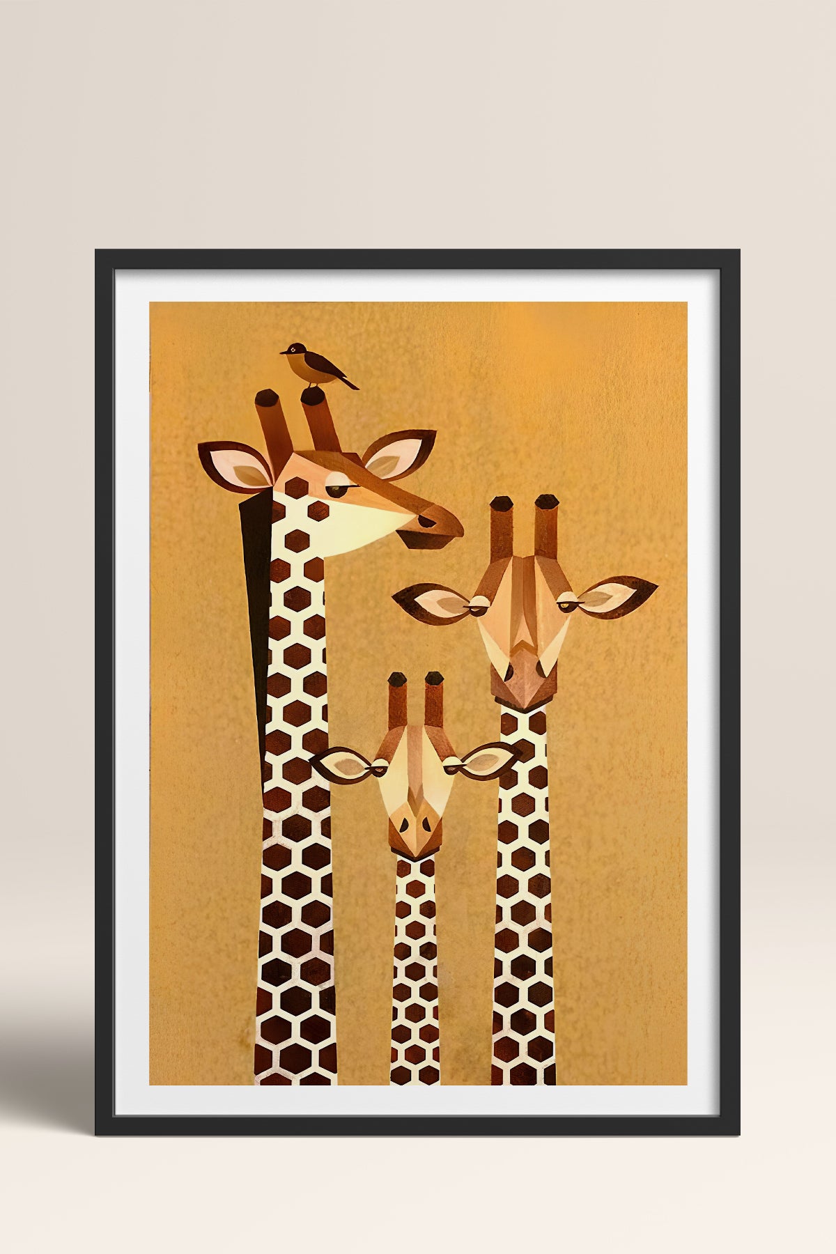 HOMEPACK Ahşap Çerçeveli Tablo Çerçeveli Poster Sanatsal Modern Duvar Dekoru TK-741