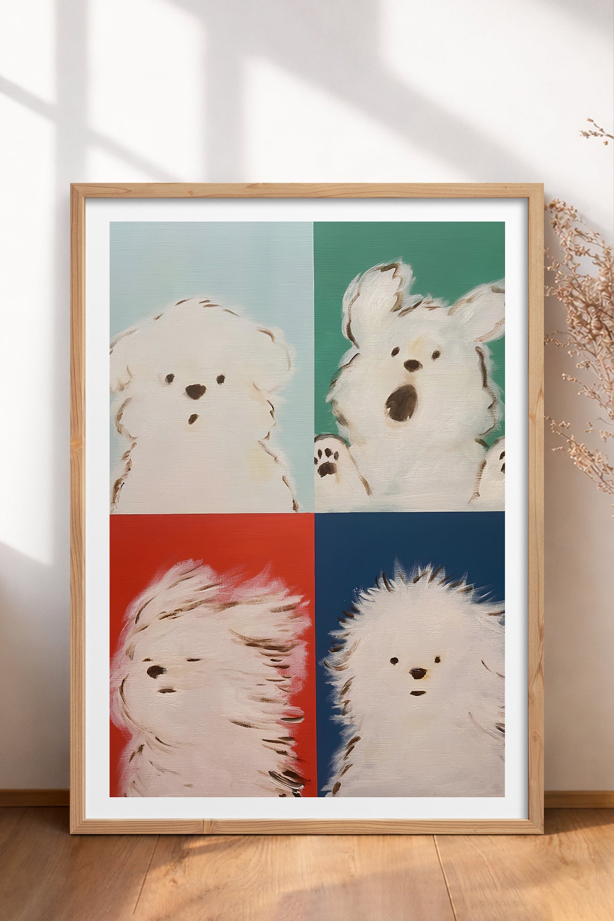 HOMEPACK Ahşap Çerçeveli Tablo Çerçeveli Poster Sanatsal Modern Duvar Dekoru TK-742