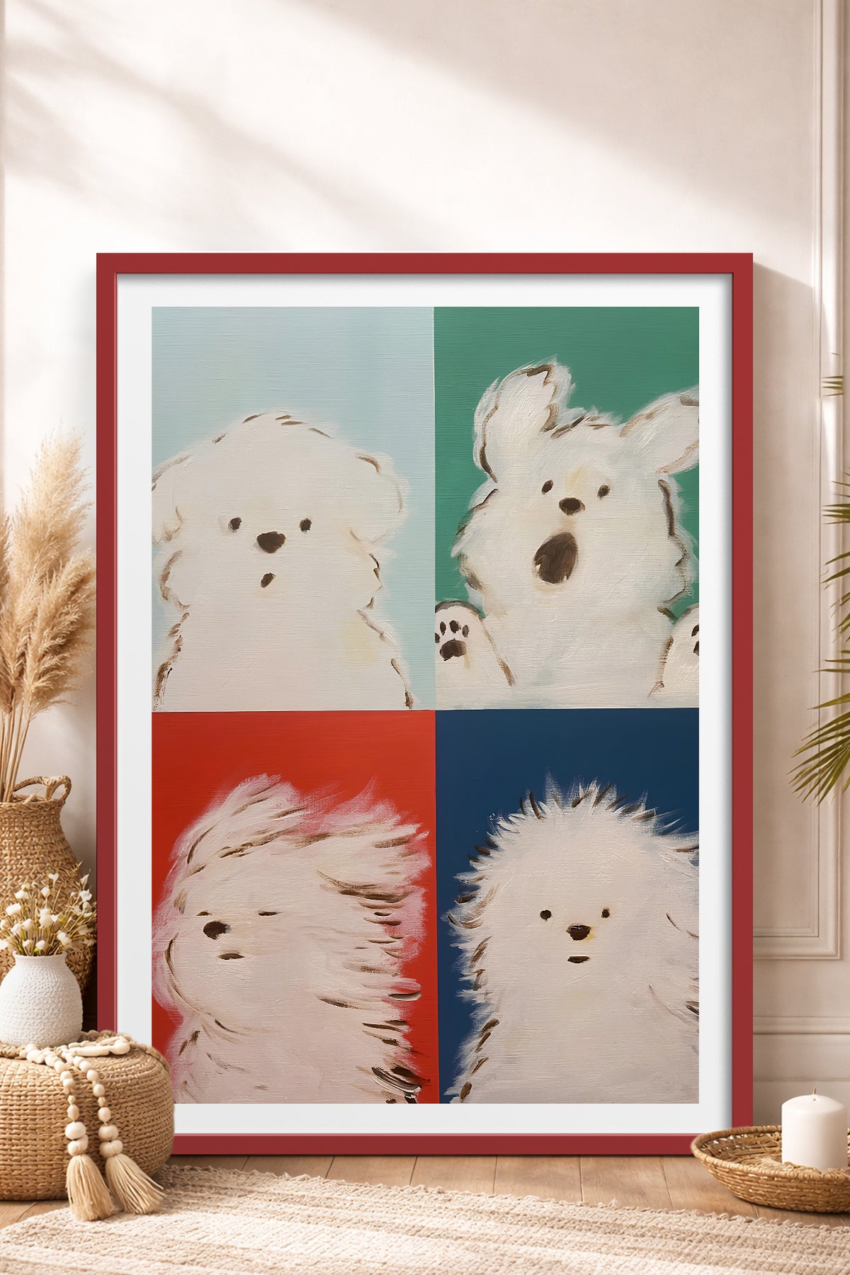HOMEPACK Ahşap Çerçeveli Tablo Çerçeveli Poster Sanatsal Modern Duvar Dekoru TK-742