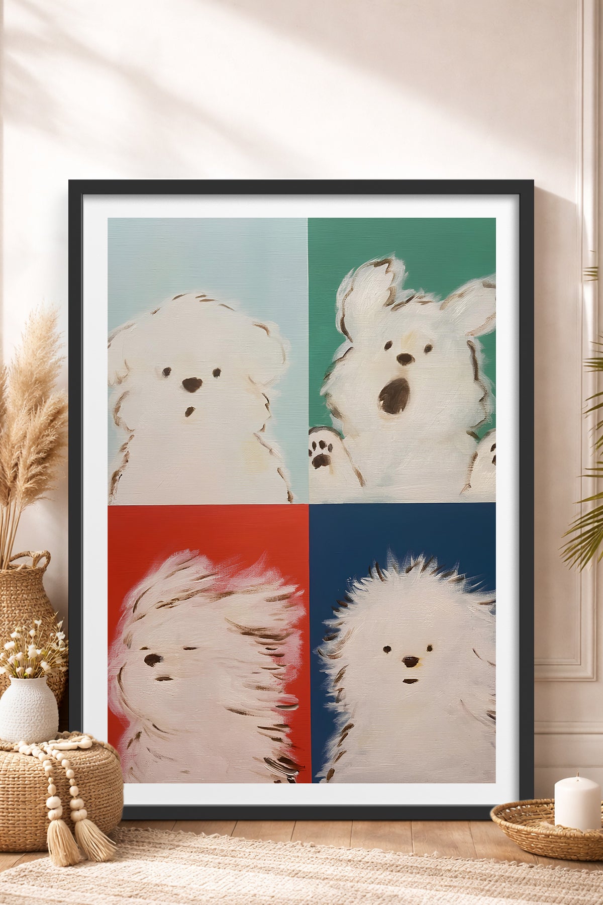 HOMEPACK Ahşap Çerçeveli Tablo Çerçeveli Poster Sanatsal Modern Duvar Dekoru TK-742