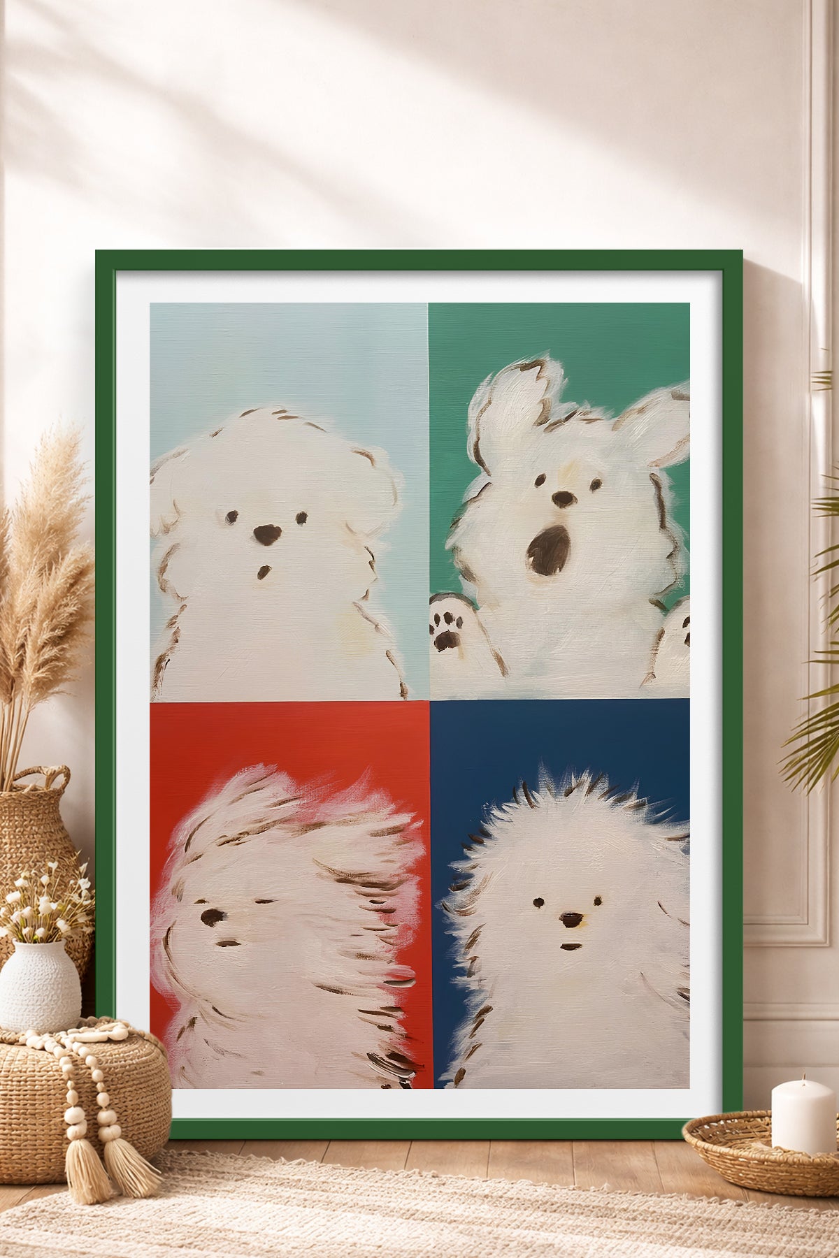 HOMEPACK Ahşap Çerçeveli Tablo Çerçeveli Poster Sanatsal Modern Duvar Dekoru TK-742