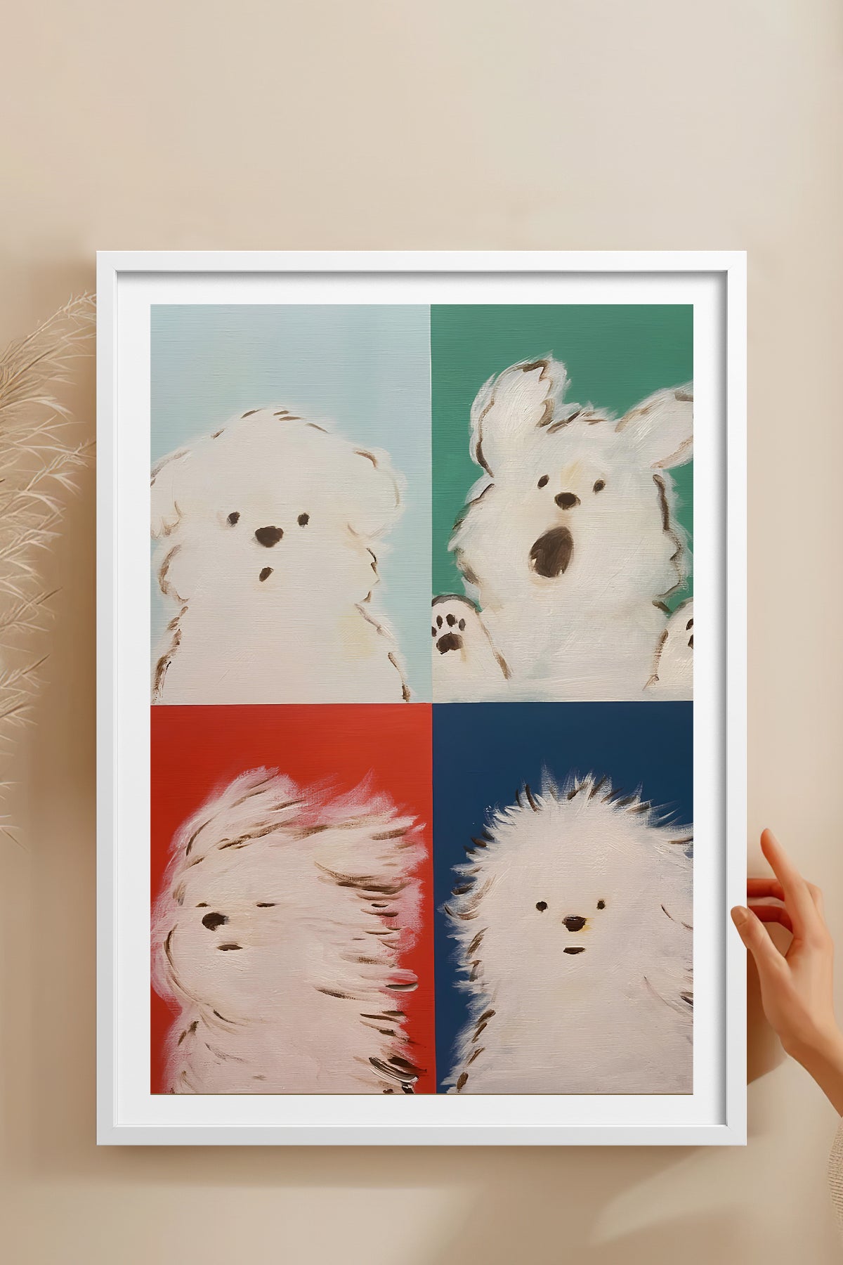 HOMEPACK Ahşap Çerçeveli Tablo Çerçeveli Poster Sanatsal Modern Duvar Dekoru TK-742