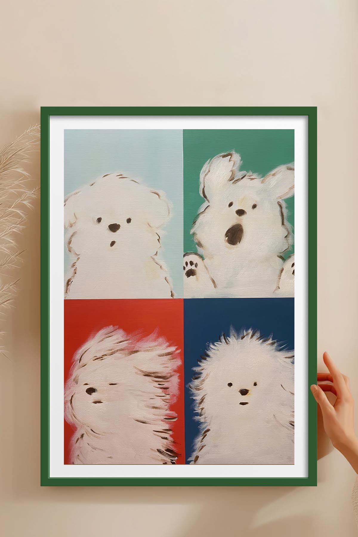 HOMEPACK Ahşap Çerçeveli Tablo Çerçeveli Poster Sanatsal Modern Duvar Dekoru TK-742