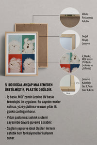 HOMEPACK Ahşap Çerçeveli Tablo Çerçeveli Poster Sanatsal Modern Duvar Dekoru TK-742