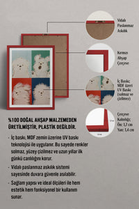 HOMEPACK Ahşap Çerçeveli Tablo Çerçeveli Poster Sanatsal Modern Duvar Dekoru TK-742